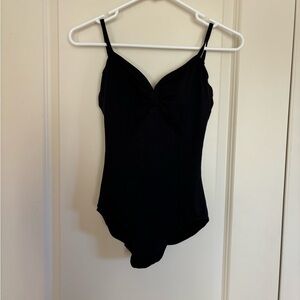 Capezio black leotard with built in bra size S